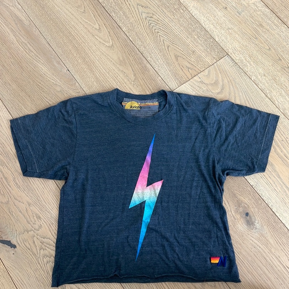 aviator nation women’s crop tee